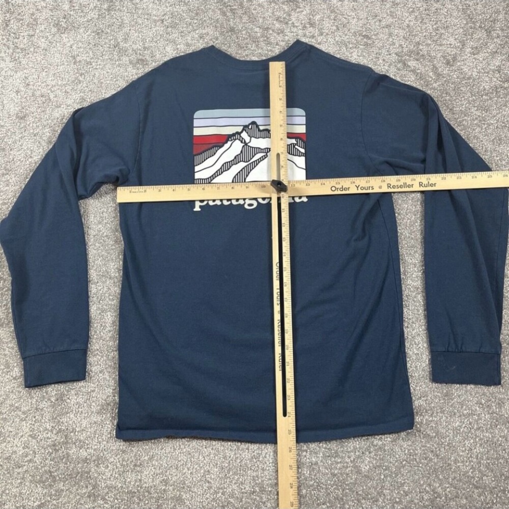 Patagonia Blue Short Sleeve Tee with Mountain Graphic - Picture 8 of 12
